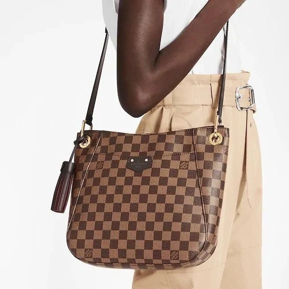 Louis Vuitton Damier Ebene South Bank Besace Bag Purse - Picture 12 of 14